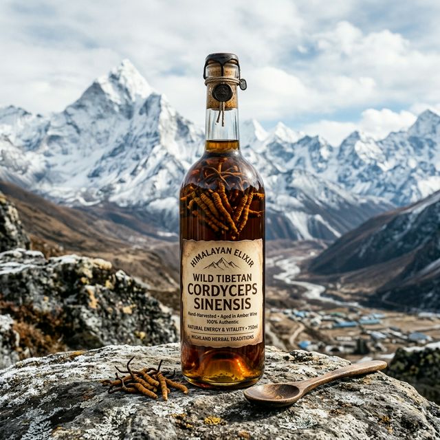 Rượu Đông Trùng Hạ Thảo Ký Chủ Nhộng Tằm (Tây Tạng)